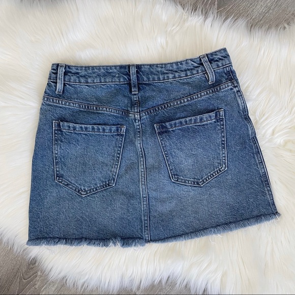 WE THE FREE Free People Zip UP Jean Skirt Copper Blue Size 26 OB841640 - Picture 10 of 10